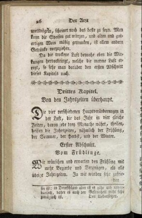 Drittes Kapitel. Von den Jahrszeiten überhaupt.