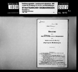 Übersicht über den Stand des katholischen Ortskirchen- und Stiftungsvermögens