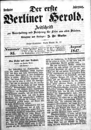 Nummer 85, August 1847