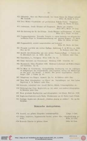 Römische Antiquitäten (Nr. 874-952)