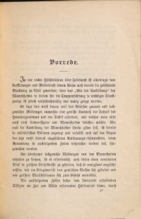 Die Ausbildung im Meldedienst nach Art des Kriegsspiels : Ein Hülfsmittel beim Unterricht zur Ausbildung der Unteroffiziere, Patrouillenführer und der ersten Instruktionsklasse der Infanterie und Kavallerie im Felddienst ; mit 2 Beilagen in Steindruck