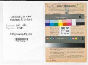 Entnazifizierung Kaethe Offermanns , geb. 07.05.1890 (Lehrerin)