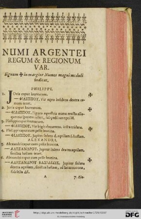 Numi argentei regum & regionum var