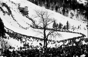 Feldberg: Internationales Feldberg-Skispringen; Sprungschanze im Fahler Loch von der Straße