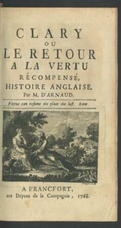 Clary Ou Le Retour A La Vertu