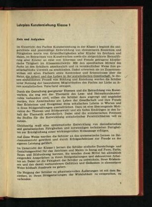 Lehrplan Kunsterziehung Klasse 1