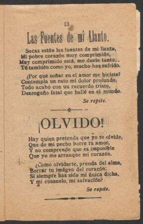 Las Fuentes de mi Llanto.