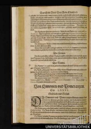 Cap. LXXVI. Von Limonien und Pomeranzen.