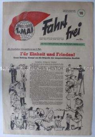 Wochenzeitung für Eisenbahner "Fahrt frei" zum 1. Mai