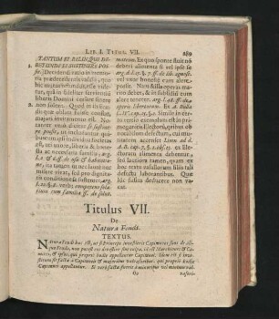 Titulus VII. De Natura Feudi.