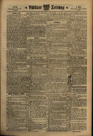Zweite Ausgabe vom Dienstag, den 19. April 1910.