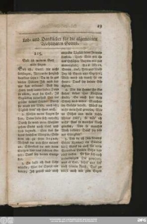 Lob- und Danklieder für die algemeinen Wohlthaten Gottes.