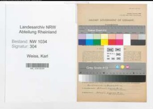 Entnazifizierung Karl Weiss , geb. 19.04.1888 (Oberstabsarzt)