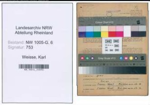 Entnazifizierung Karl Weisse , geb. 13.06.1900 (Schlosser)