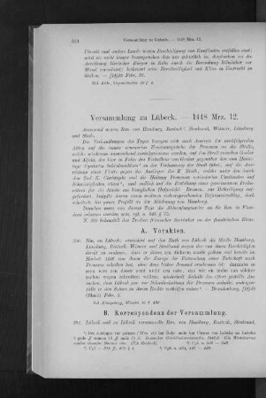 Versammlung zu Lübeck. - 1448 Mrz. 12.