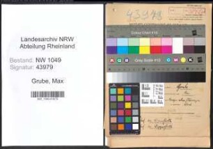 Entnazifizierung Max Grube , geb. 26.01.1887 (Foerster)