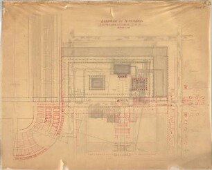 Thiersch, August ; Alexandria (Ägypten); Serapeum von Alexandria - Bauten der römischen Epoche (Grundriss)