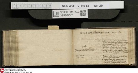 Stammbuch des Gottfried Crusius (Cruse) aus Stendal