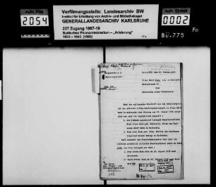 Kahn, Adolf, Kaufmann, Karlsruhe Bestellung eines Treuhänders