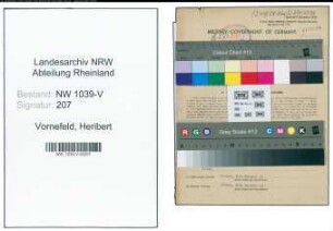 Entnazifizierung Heribert Vornefeld , geb. 02.03.1910 (Jurist)