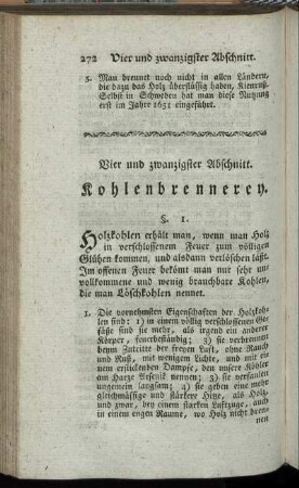 Vier und zwanzigster Abschnitt. Kohlenbrennerey.