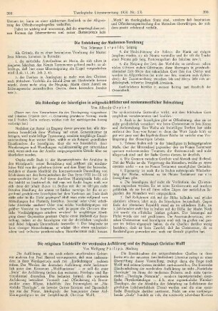 395-400 Die religiösen Triebkräfte der werdenden Aufklärung und der Philosoph Christian Wolff