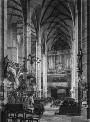 Tulpenkanzel & Silbermannorgel & Neue Kanzel & Orgelprospekt