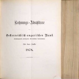 Jahressitzung der Generalversammlung der Oesterreichisch-Ungarischen Bank, 1. 1879, 14. Febr.