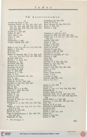 VII. Autorennamen