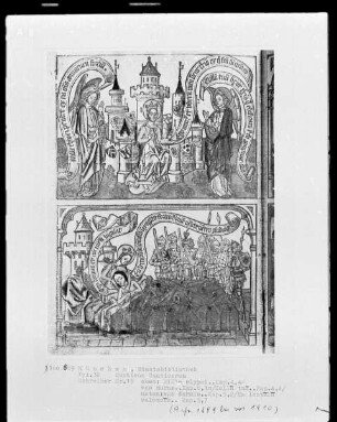 Canticum Canticorum (Allegorische Übertragung des Hohenliedes) — Zwei Szenen aus dem Hohelied, Folio 8 verso