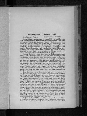 Sitzung am 7. Januar 1930
