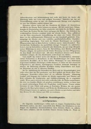 III. Ärztliche Gesichtspunkte