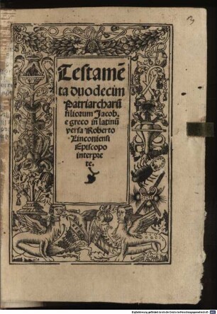 Testame[n]ta duodecim Patriarcharu[m] filiorum Jacob