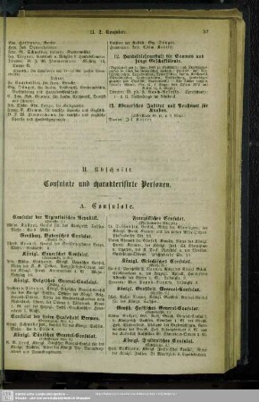 II.Abschnitt. Consulate und charakterisierte Personen