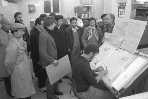 Informationsbesuch chinesischer Wissenschaftler bei den "Badischen Neuesten Nachrichten" im Rahmen eines Studienaufenthaltes in Karlsruhe