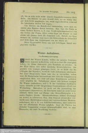 Winter-Aufnahmen