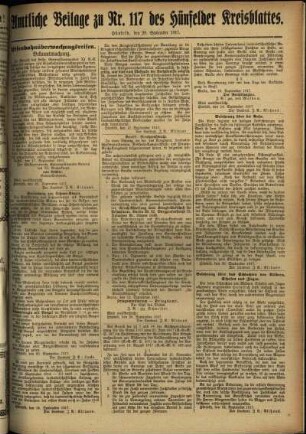 Zweite Ausgabe vom Samstag, den 29. September 1917.