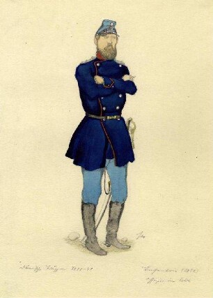 Uniformbild, Infanterieoffizier der dänischen Armee (1848-1851)