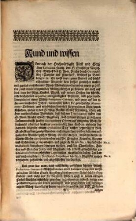 Der Dreyen Im Müntz-Wesen Correspondirenden Hochlöblichen Fränck- Bayer- und Schwäbischen Crayßen Zu Nürnberg aufgerichteter Müntz-Abschied : so Geschlossen worden den 7ten Martii im Jahr 1725.