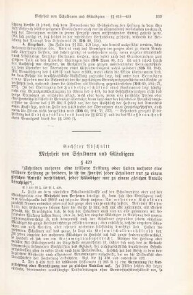 Sechster Abschnitt Mehrheit von Schuldnern und Gläubigern