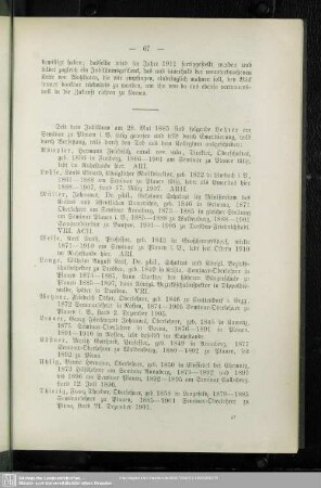 Verzeichnisse der Anstaltslehrer