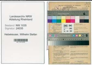 Entnazifizierung Wilhelm Stefan Hebekeuser , geb. 26.06.1897 (Baufuehrer)