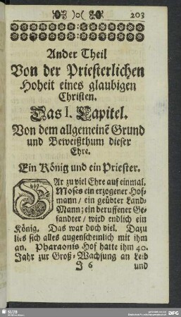 Ander Theil. Von der Priesterlichen Hoheit eines glaubigen Christen