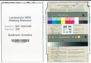 Entnazifizierung Ernestine Bueltmann , geb. 28.12.1903 (Postfacharbeiterin)