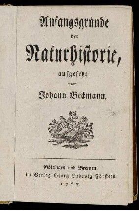 Anfangsgründe der Naturhistorie