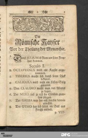 Poetischer Grund-Riß der Römischen Monarchie.
