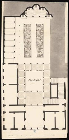 Palazzo Balbi, Genua: Grundriss, Maßstab in Fuß (?)