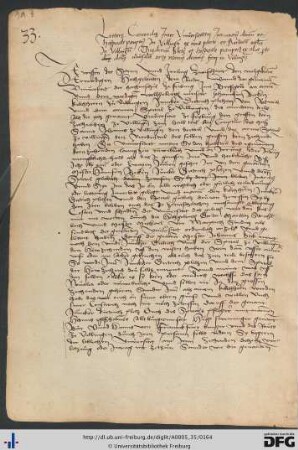 [fol. 78] (06.11.1481) Vertrag zwischen der Universität Freiburg und Johann Beck, Kirchherr zu Villingen, Junker Dietrich Plotz von Rottweil und dem Armenspital zu Villingen, über den großen Fruchtzehnt zu Villingen.