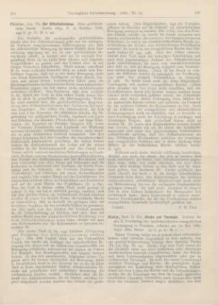 566-567 [Rezension] Riehm, Ed., Kirche und Theologie. Referat