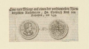 Medaille auf Christof Kress